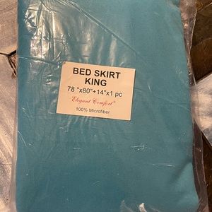 Turquoise King Bed Skirt